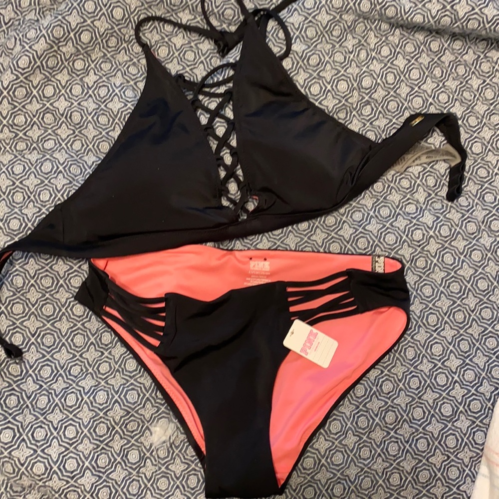Pink two piece bikini